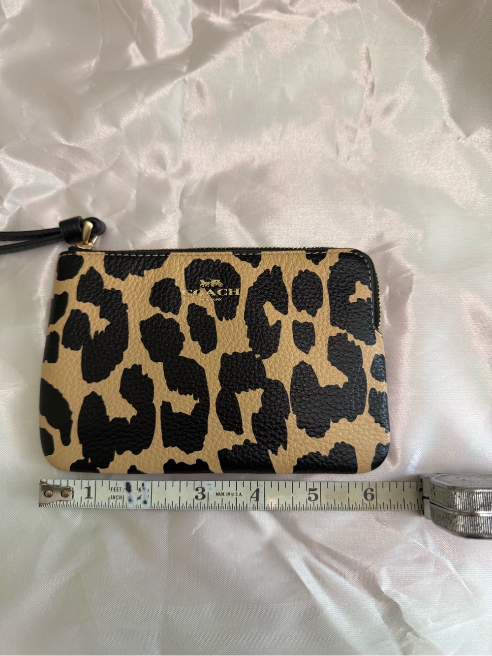 Coach Leopard Print Zip Wristlet